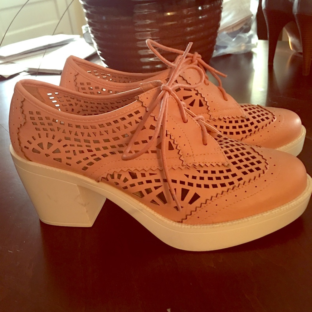 Pink platform shoes